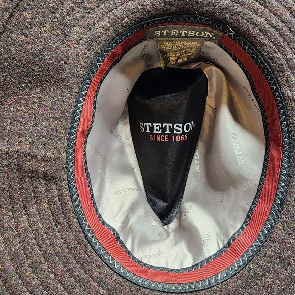 Stetson Brown Wool Blend Fedora Hat Brown Size Medium - Picture 7 of 8